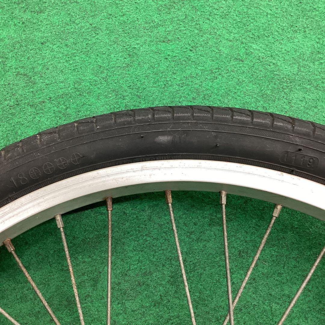 アルミホイール　20x1.75 前輪　タイヤ付　ハブダイナモ　フロント　J1端子