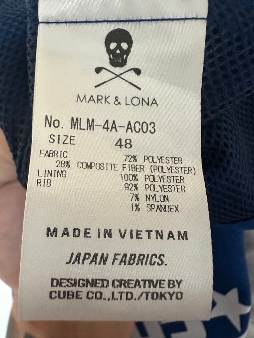 2024 マークアンドロナ　MARK＆LONA ブルゾン　アウター　48 ブルー