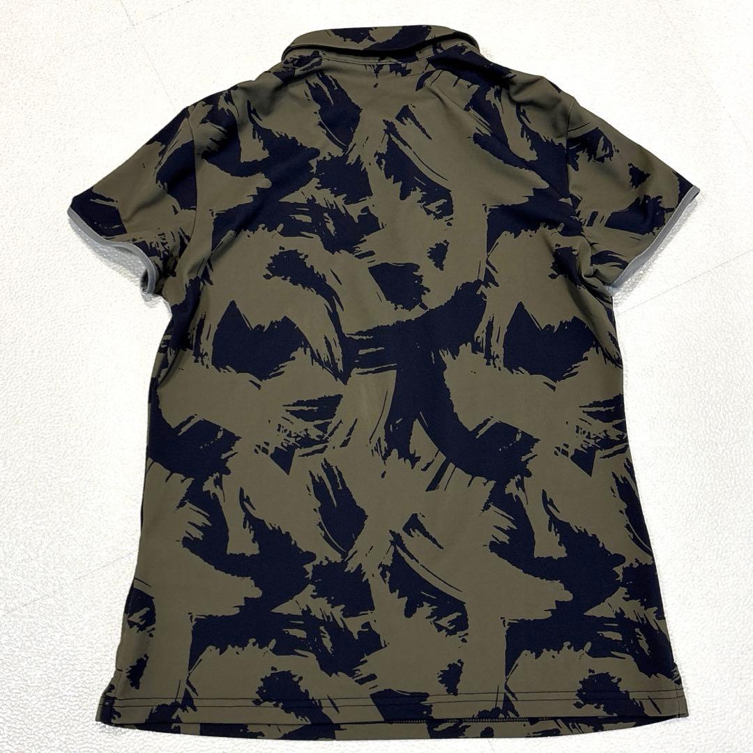 【美品/レディースL】ランバンスポール　LANVIN　ゴルフ　ポロシャツ　ジップ