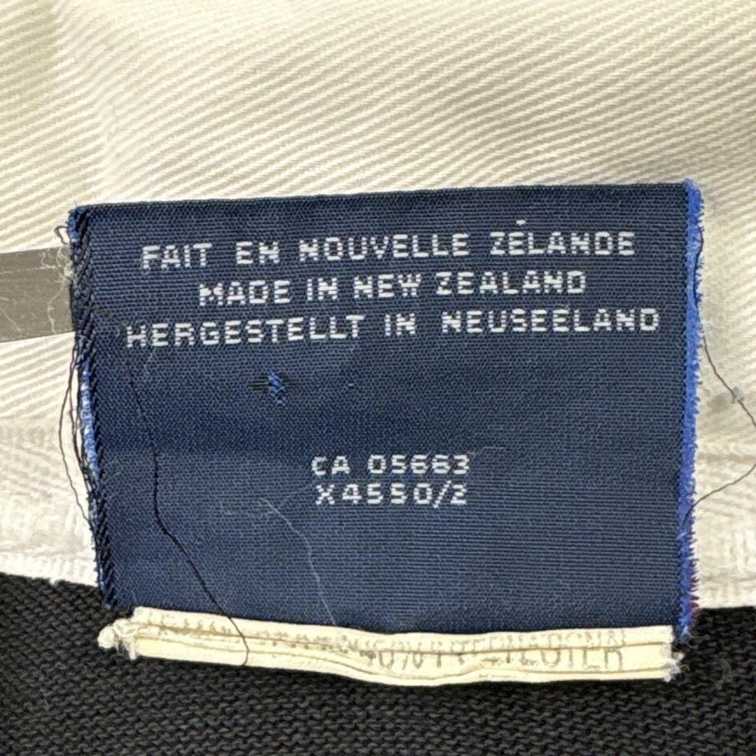 OLD Canterbury ラガーシャツ ロゴ刺繍 黒　ニュージーランド製
