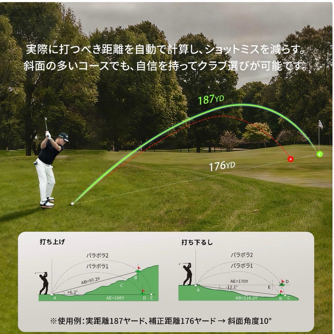 【新品❣️】ゴルフ距離計T80 ピンロック 7倍望遠 1000yd 防水