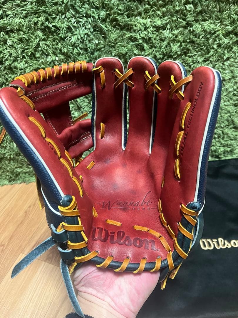 T*U様 ウィルソン ワナビーヒーローデュアル 軟式内野手用87型 ネイビーSS