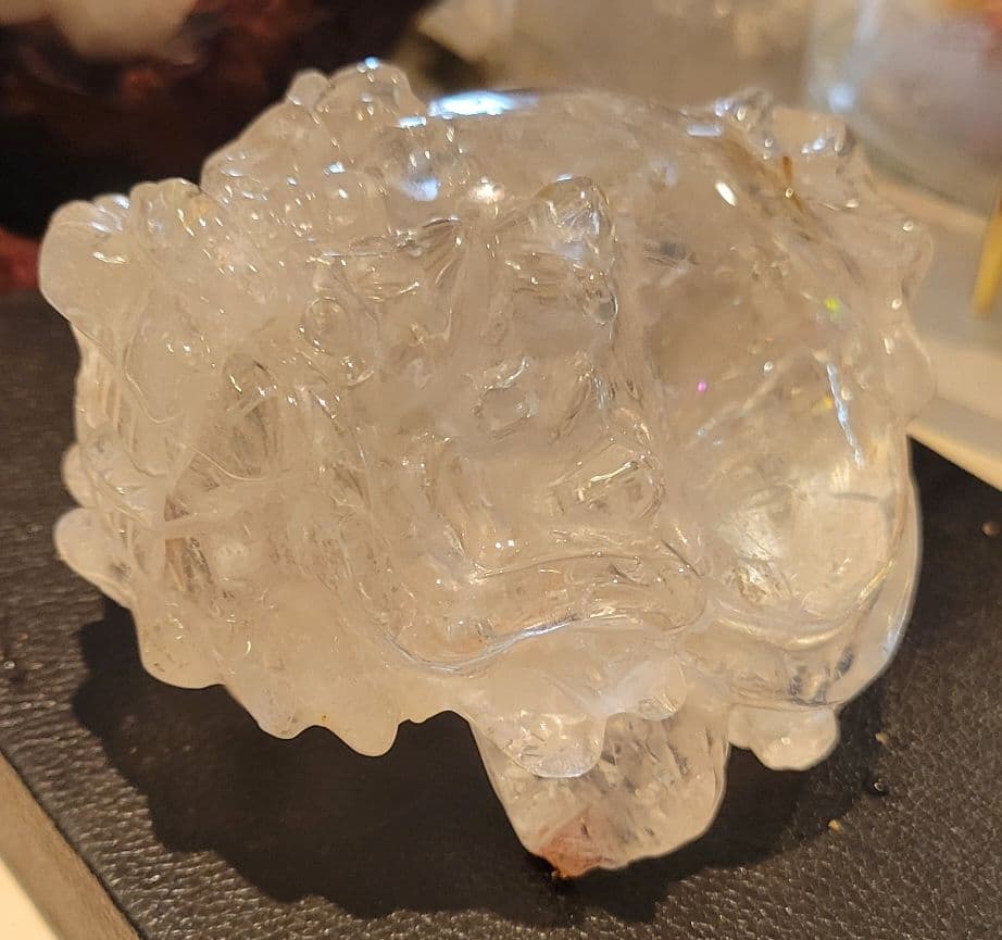 ！！逸品！！特大ロングイ1キロ超え！希少貴重手彫りヒマラヤ水晶ライモナイト虹入り