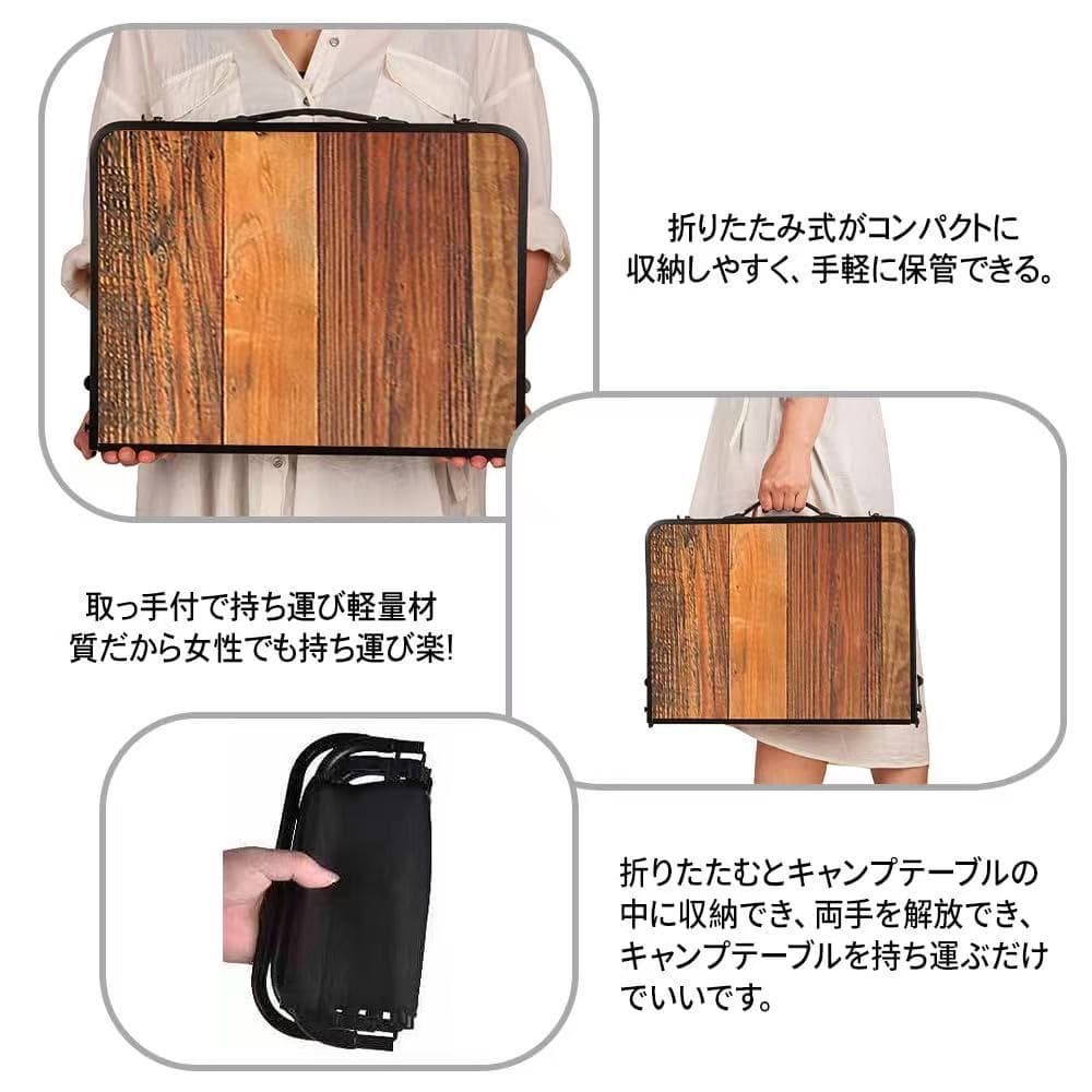 キャンプ テーブル 折りたたみ椅子 2セット付き メッシュ サイドテーブル付き