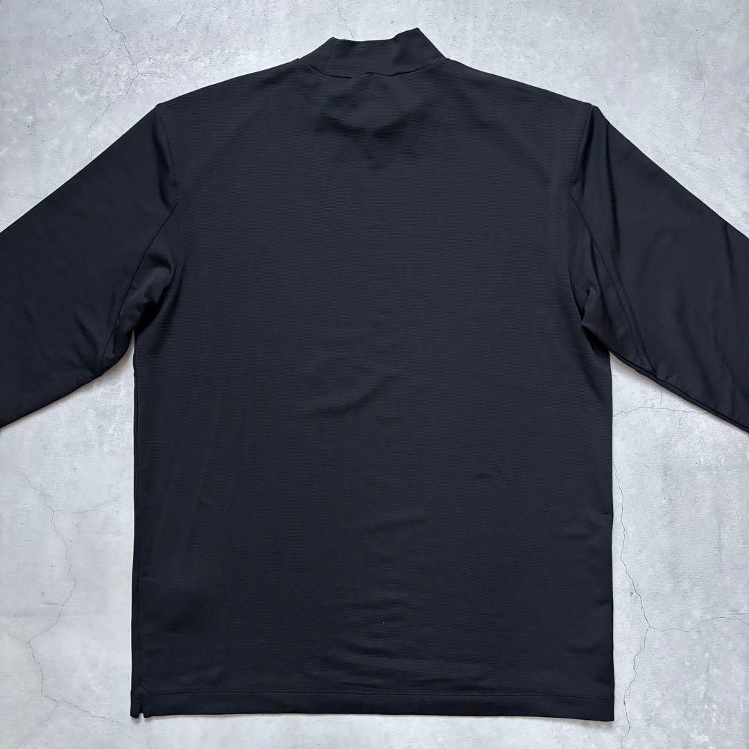 【美品】NIKE GOLF ナイキゴルフ モックネック長袖シャツ ロゴ 黒 L