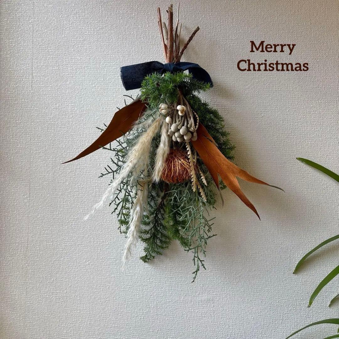 ＊Natural＊クリスマススワッグ　ネイティブフラワー☆ドライフラワースワッグ
