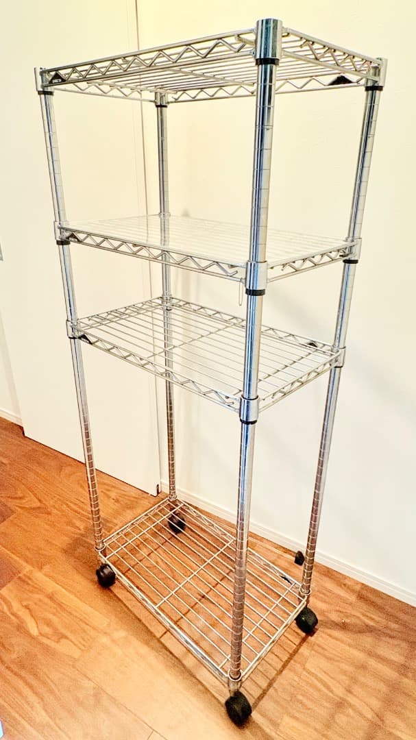 Erecta 4段スチールラック キャスター付き