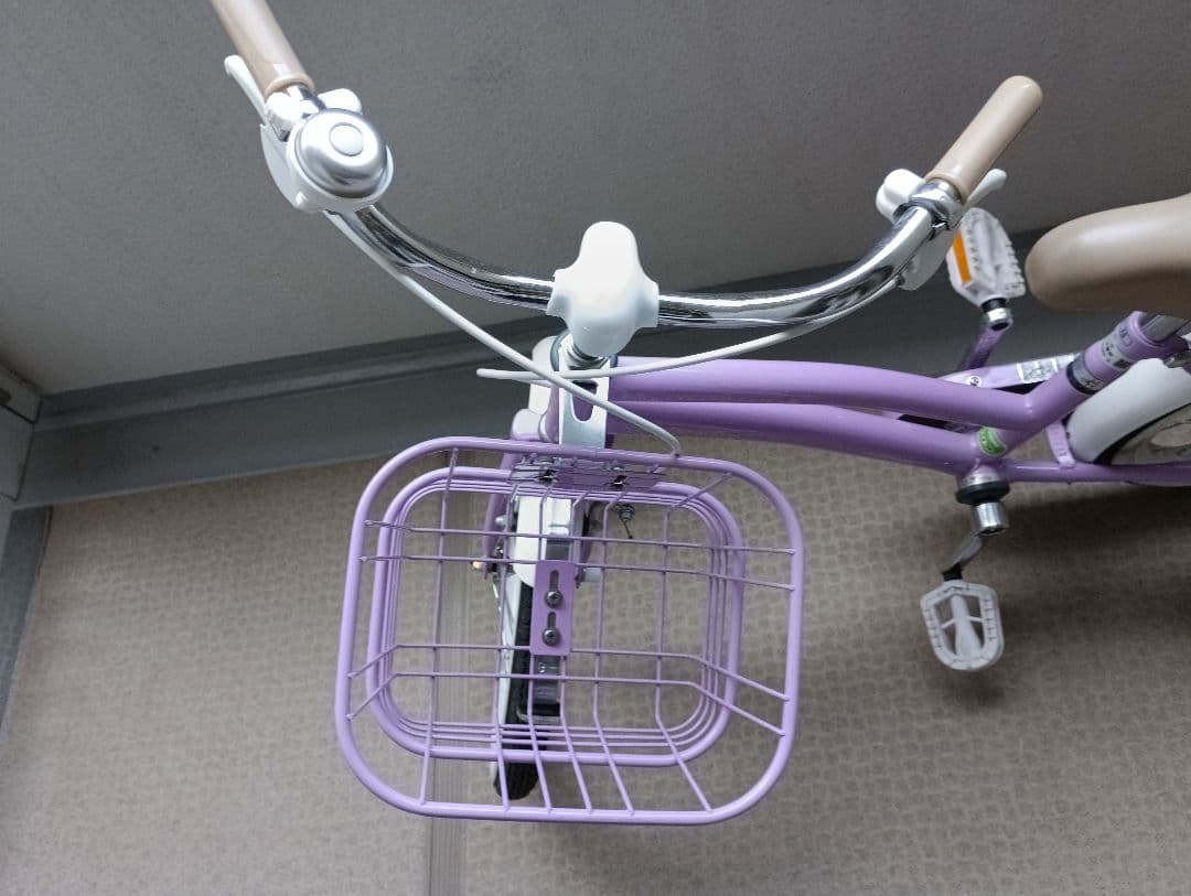 子供用自転車 18インチ パープル　受け渡し限定