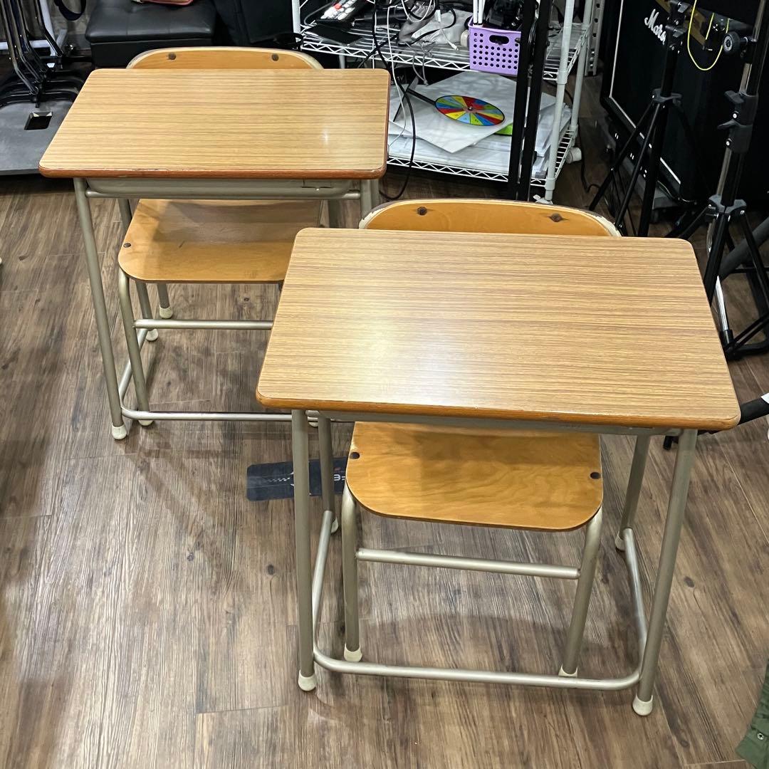 【直接お引き取り限定】5セット一括 学校机と椅子（3号） 小学校 中学校