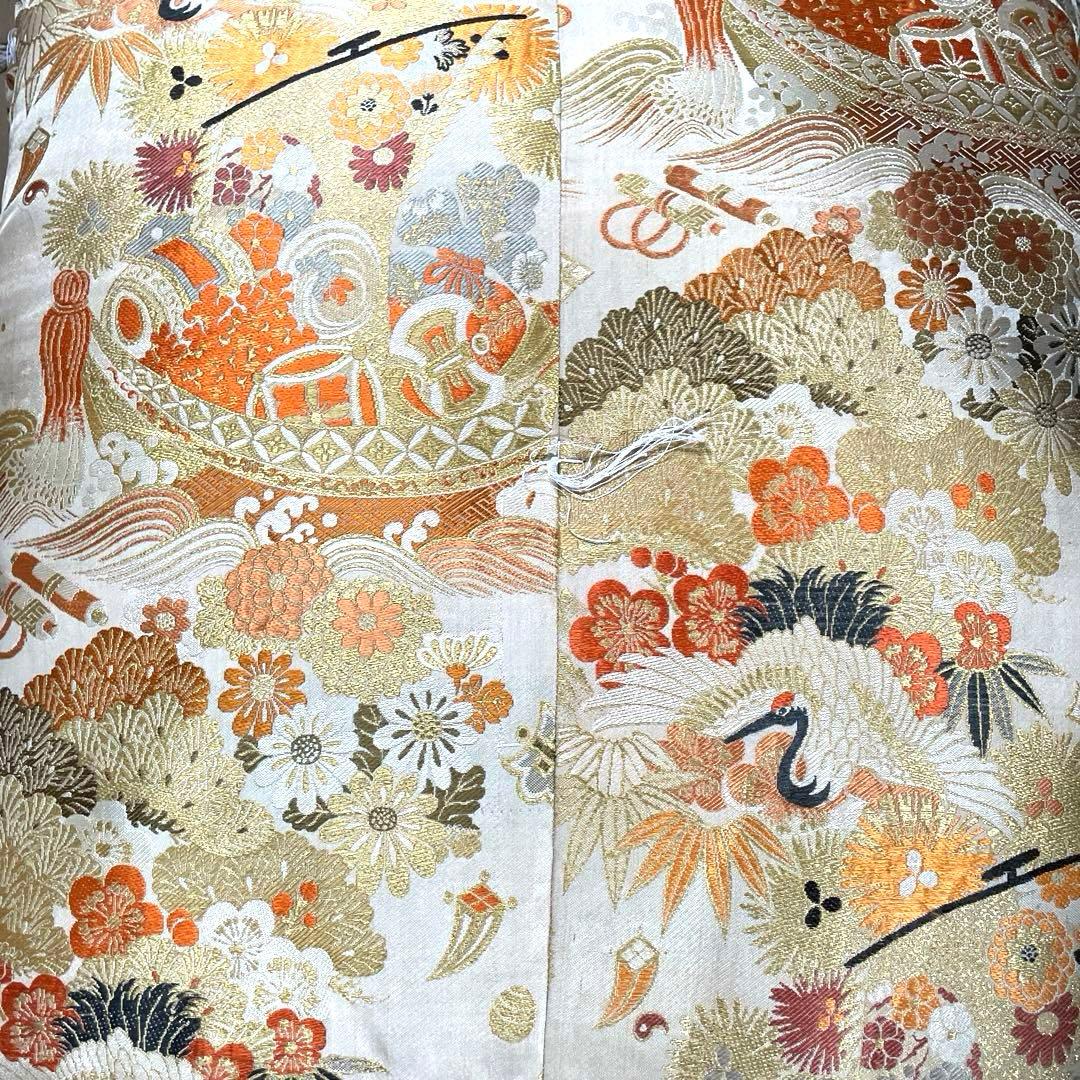 【極美品】レトロ御前座布団/仏前座布団/法事法要座布団　高級　肉厚　金糸ベージュ