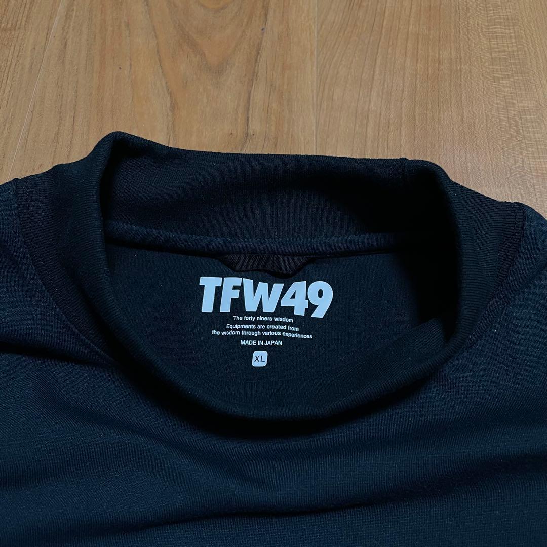 TFW49 ハーフモックネック　ロングTシャツ　XL ブラック　ゴルフ