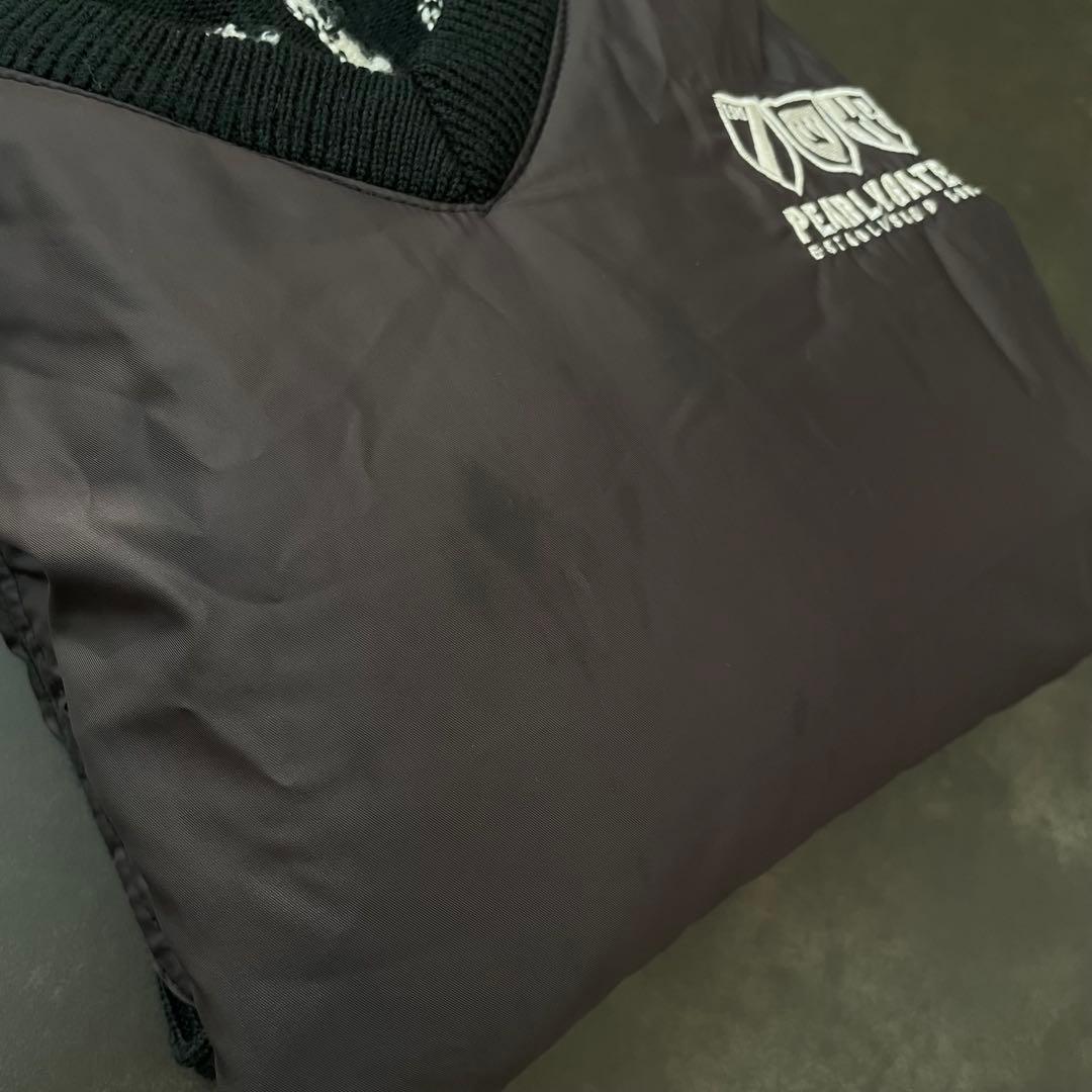 4350 【美品】パーリーゲイツ　中綿ジャケット ニット切替デザイン　M 黒
