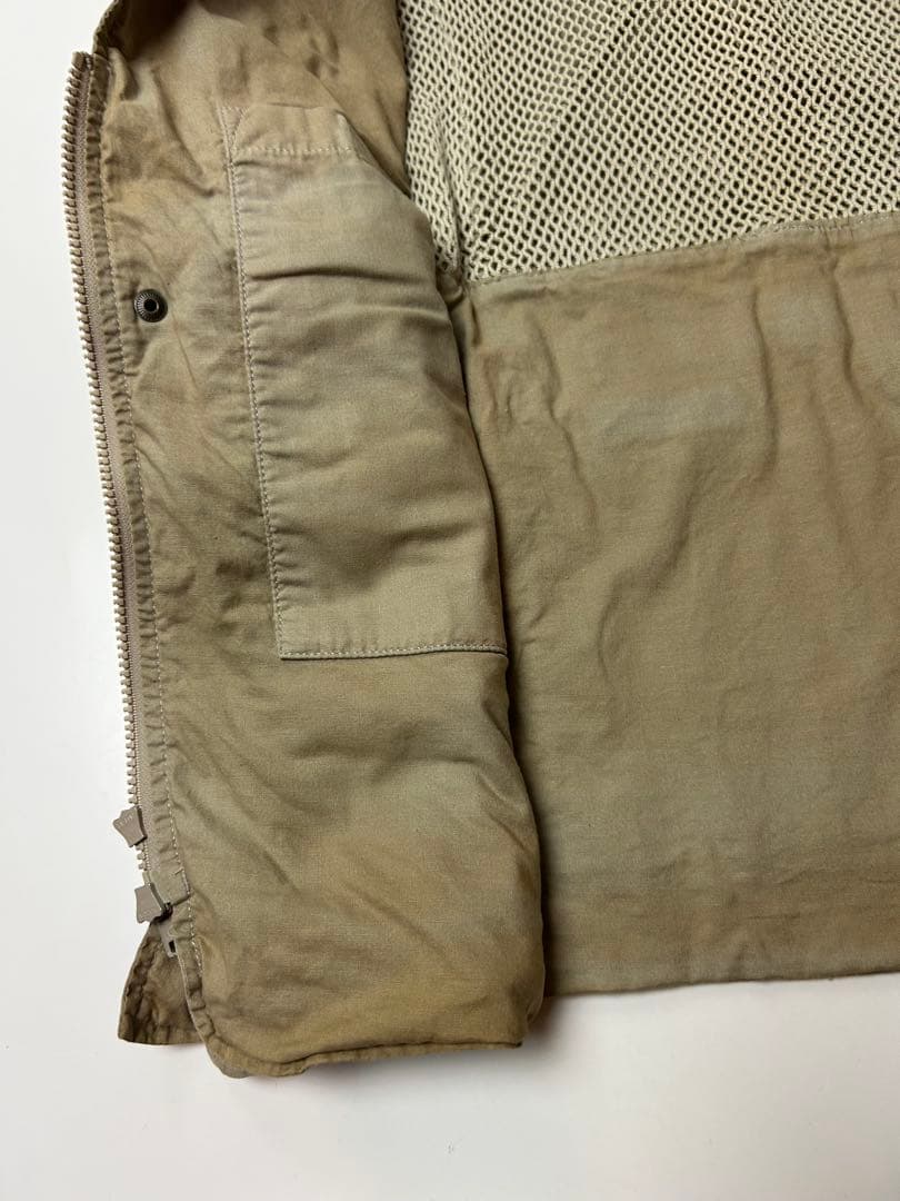 90's Eddie Bauer ベージュ　コットン　フィッシングベスト　M