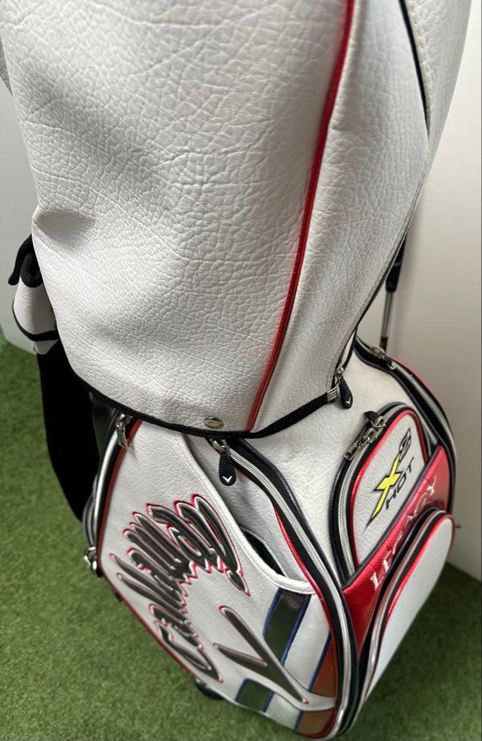 Callaway キャディバッグ ホワイト レッド 大き目サイズ ゴルフ