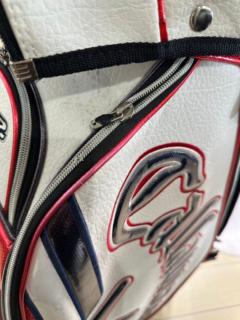 Callaway キャディバッグ ホワイト レッド 大き目サイズ ゴルフ