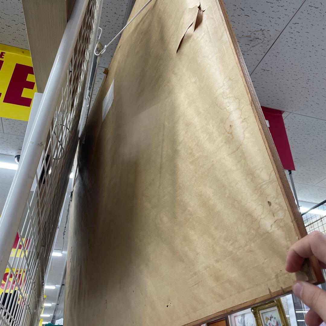 風景画 木製フレーム サインあり