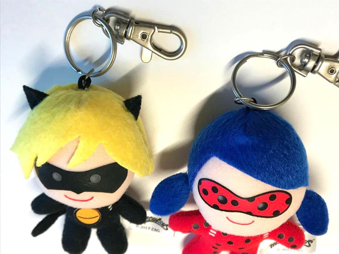 ミラキュラス　レディバグ＆シャノワール　ぬいぐるみ マスコットキーホルダーセット