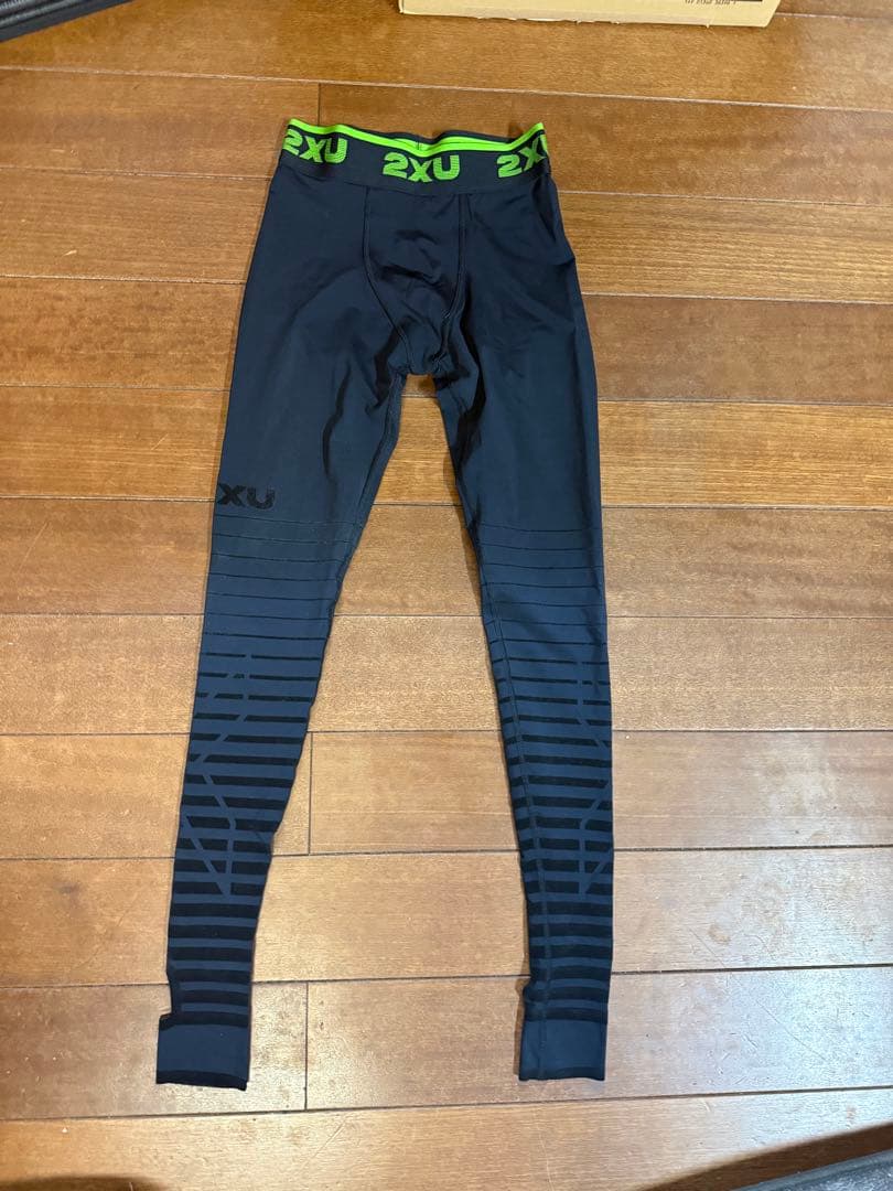 2XU 陸上用パンツ ネイビー ストライプ