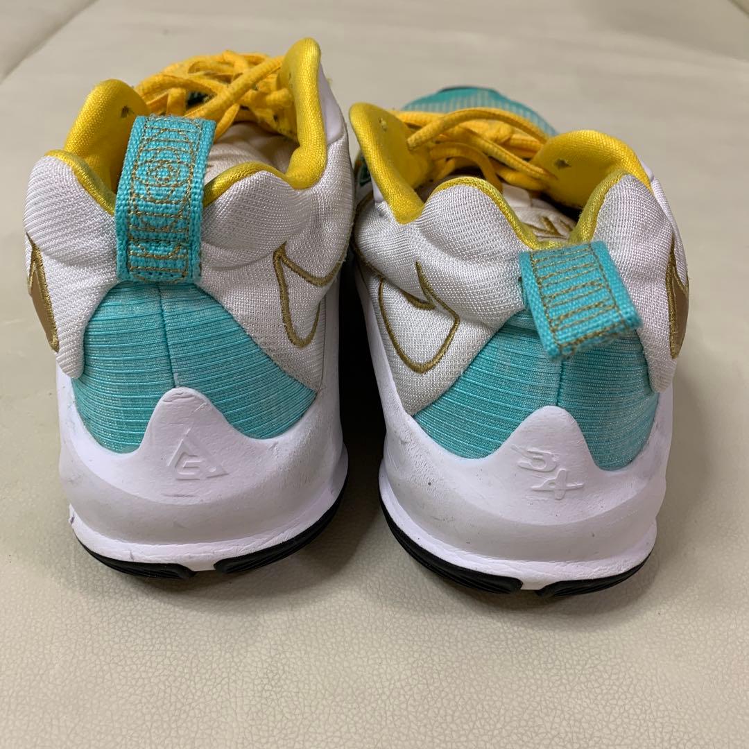 NIKE ナイキ バスケットボールシューズ ホワイト/グリーン/イエロー