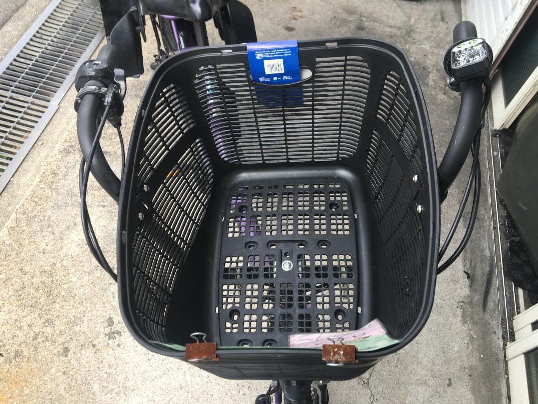 地域限定送料無料　キッスミニ　子供乗せ　8,9AH　パープル　神戸市　電動自転車