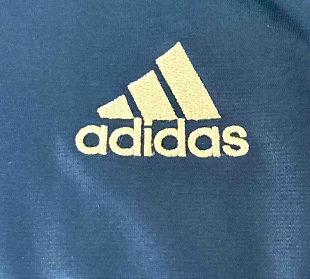 【adidas】ジャージ 上下セット ブラック×ゴールド　スポーツウェア S