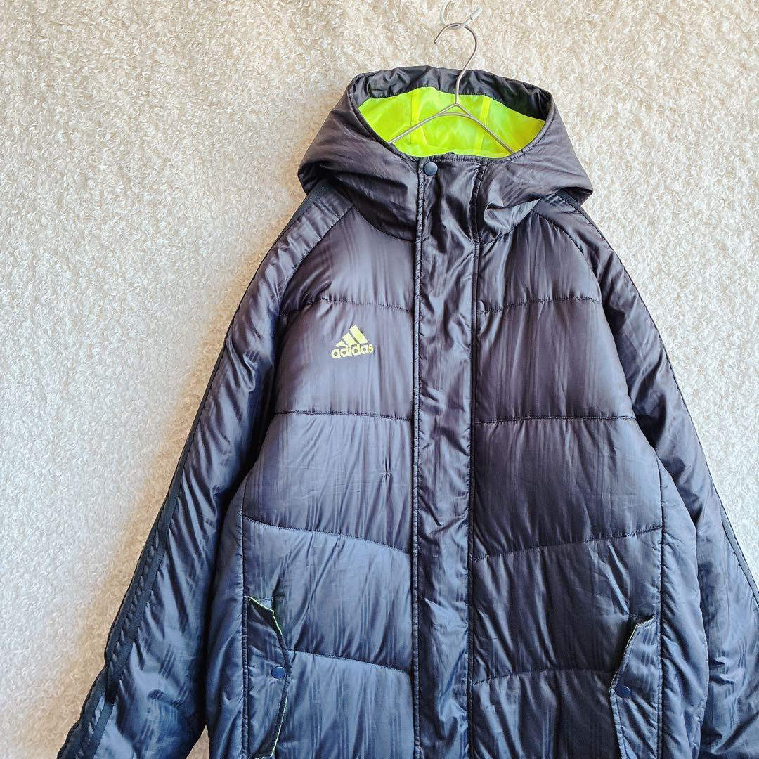 アディダス ロングダウン ベンチコート XO フード付き　adidas