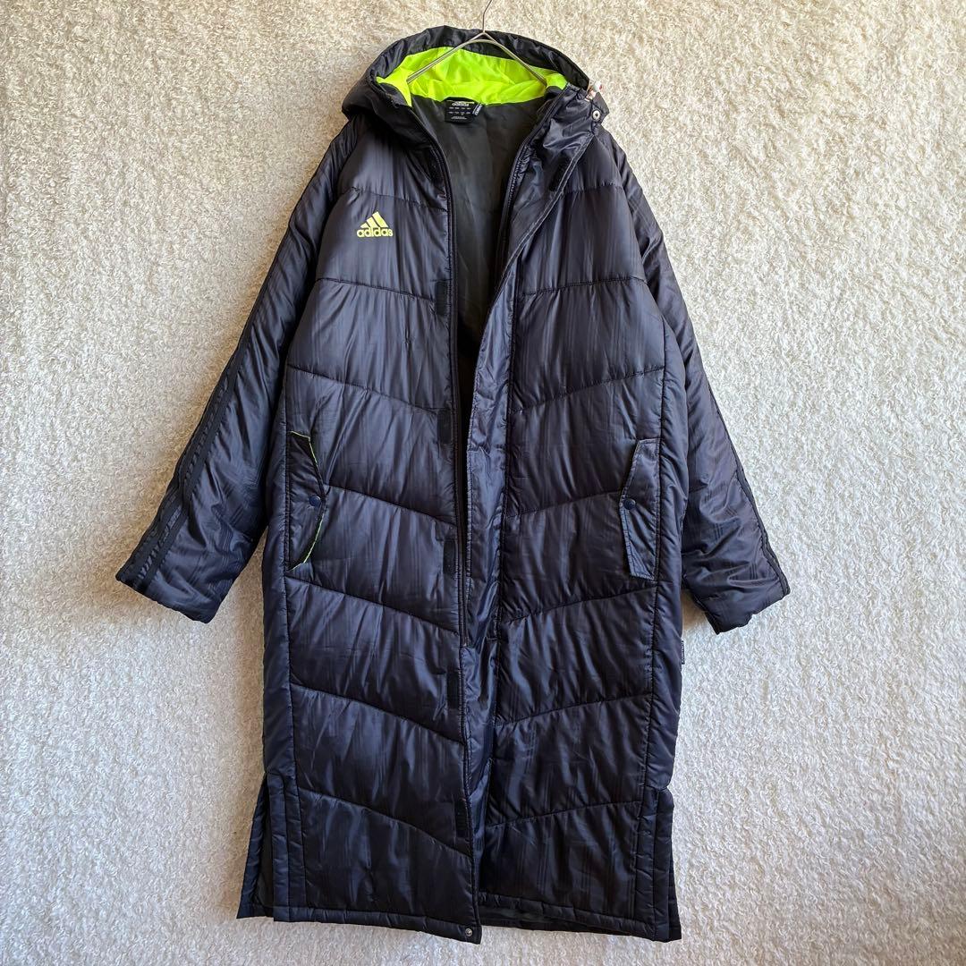 アディダス ロングダウン ベンチコート XO フード付き　adidas