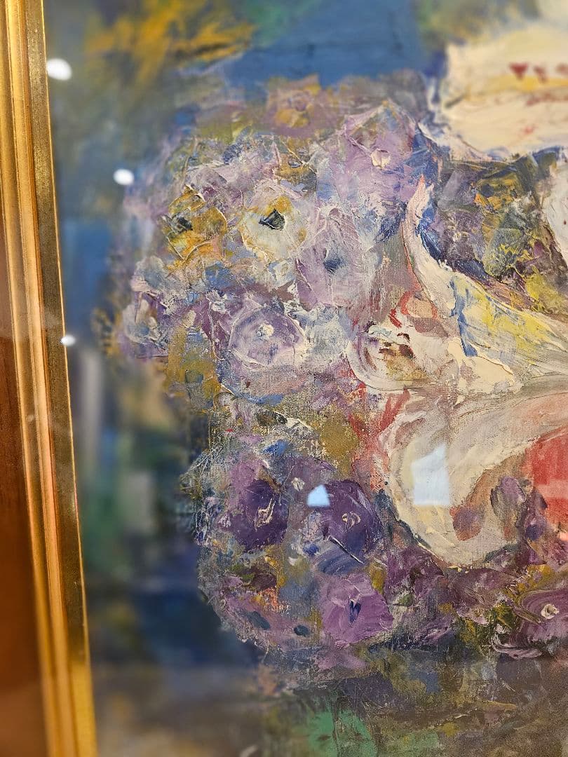 平松譲「百合」油彩 美術名鑑10号1200万 芸術院会員 勲三等瑞宝章 傑作