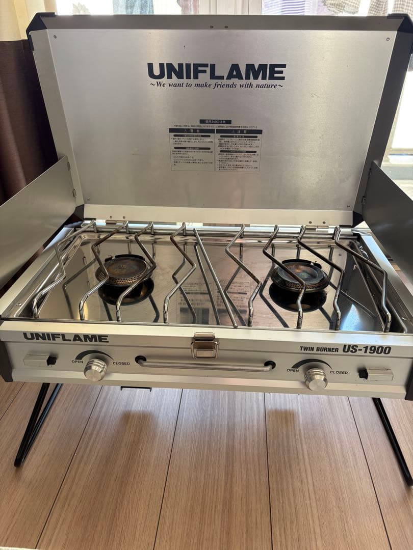 UNIFLAME ツーバーナーUS-1900 フィールドラック2枚　専用収納袋付