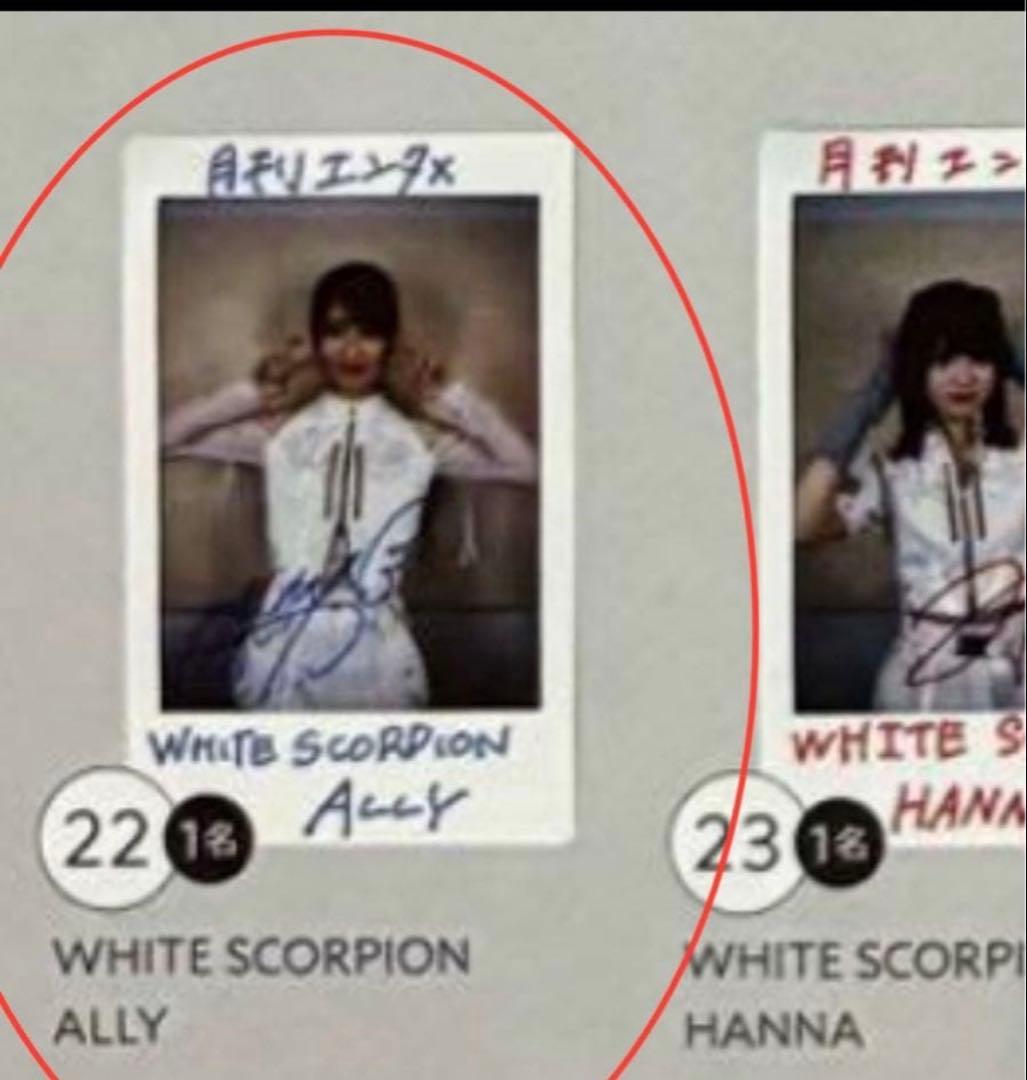 【直筆】 ALLY アリーサイン入りチェキ月刊エンタメ R6年11月号【当選品】