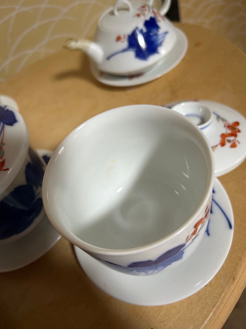 香蘭社　受け皿付き茶碗蒸し碗　醤油さし