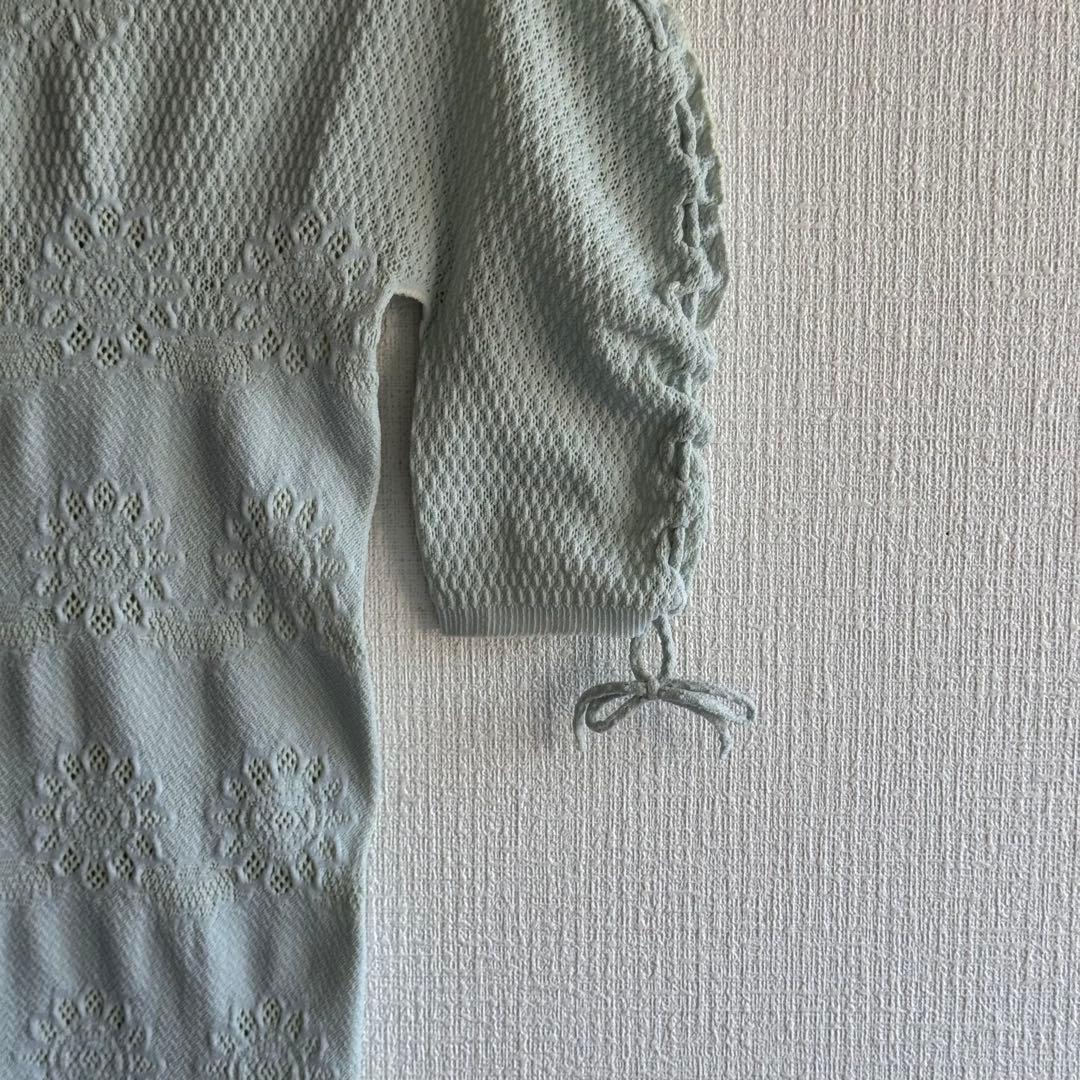 極美品✨　Chacott チャコット　ノーソーイングニット　レース　半袖　ブルー