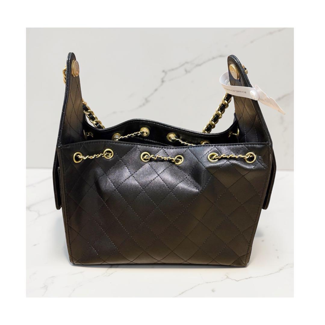 CHANEL25 ハンドバッグ ノベルティ品 キャビアスキン ブラック