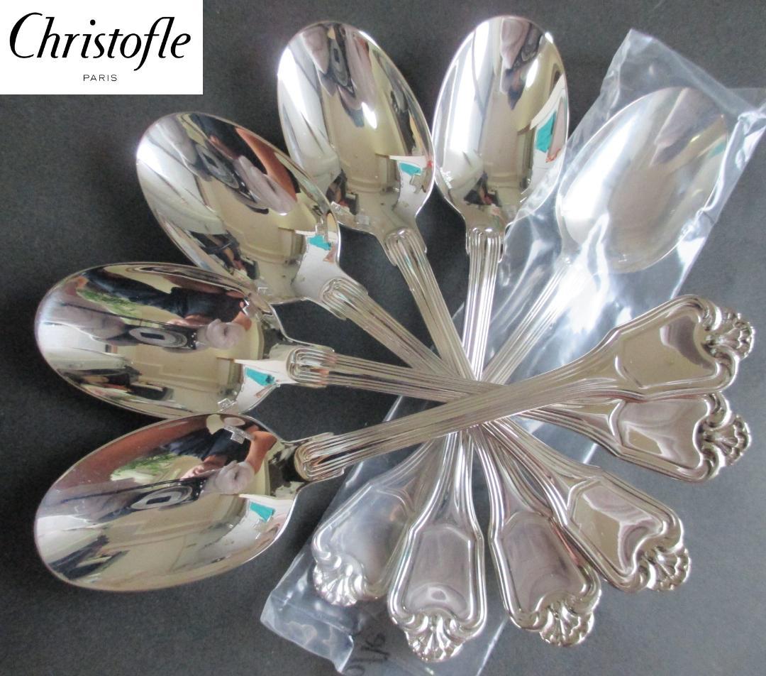極美品☆仏蘭西高級銀器☆クリストフルシルバーコーヒースプーン6本　ポートロイヤル