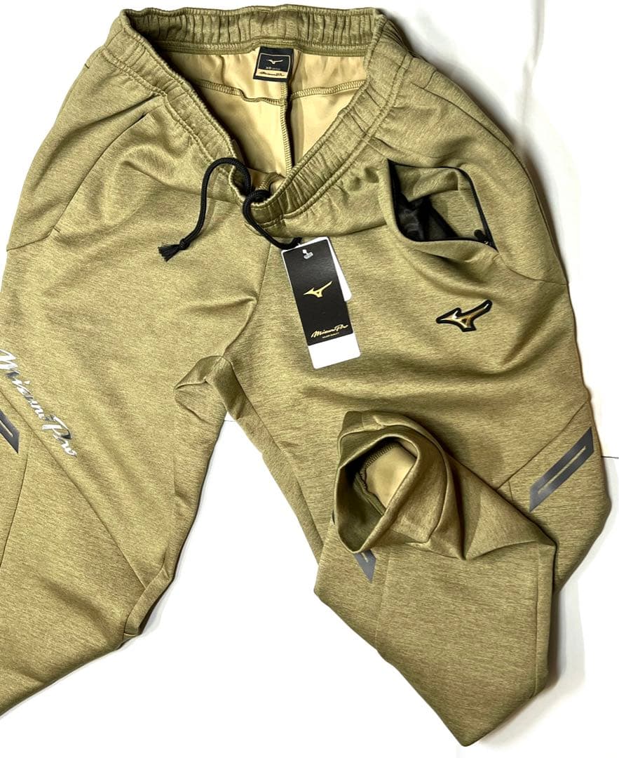 【ミズノプロ】ストレッチスウェットパンツ ベージュ XO 12JFAK73