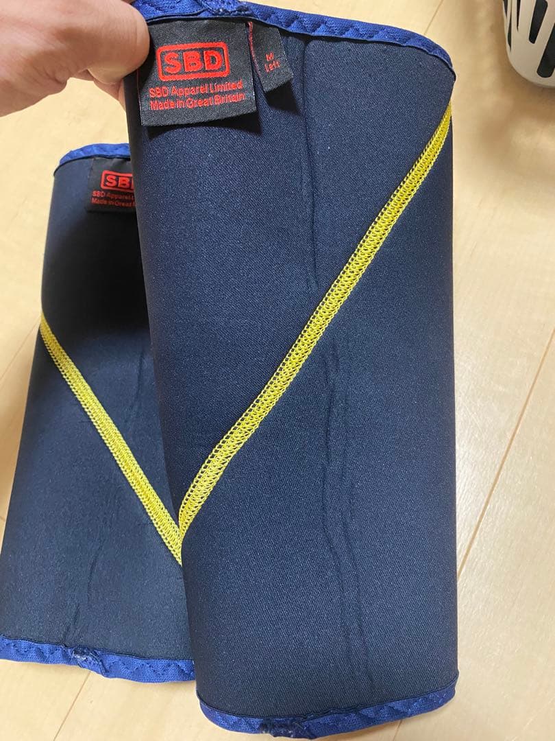 SBD ニースリーブ ネイビー/イエロー 1サイズ