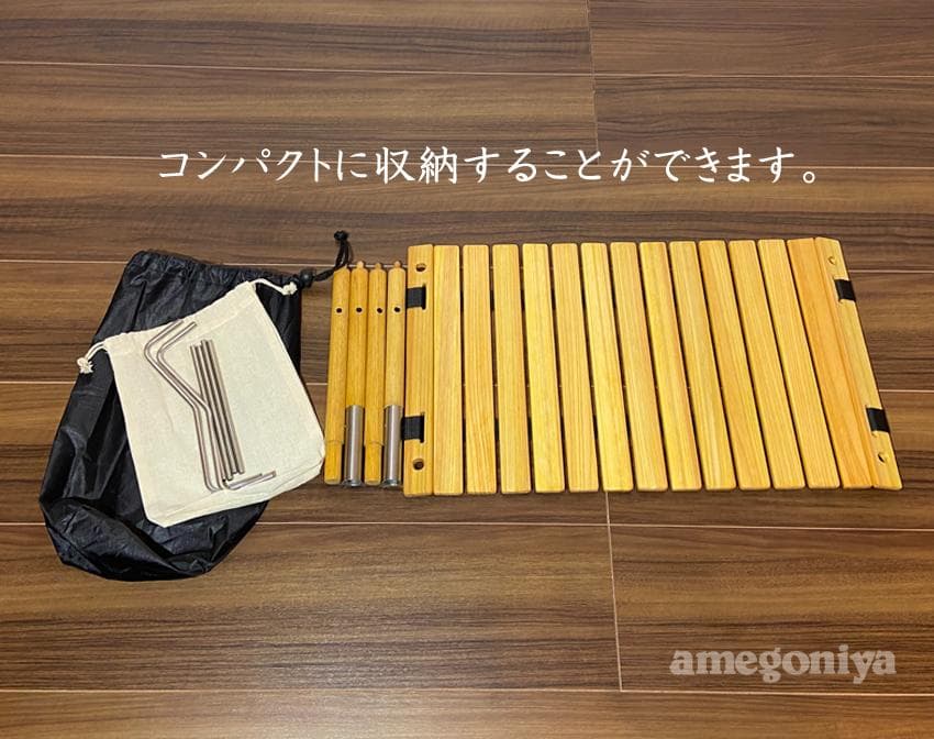 ロールトップテーブル ソロ ハンドメイド