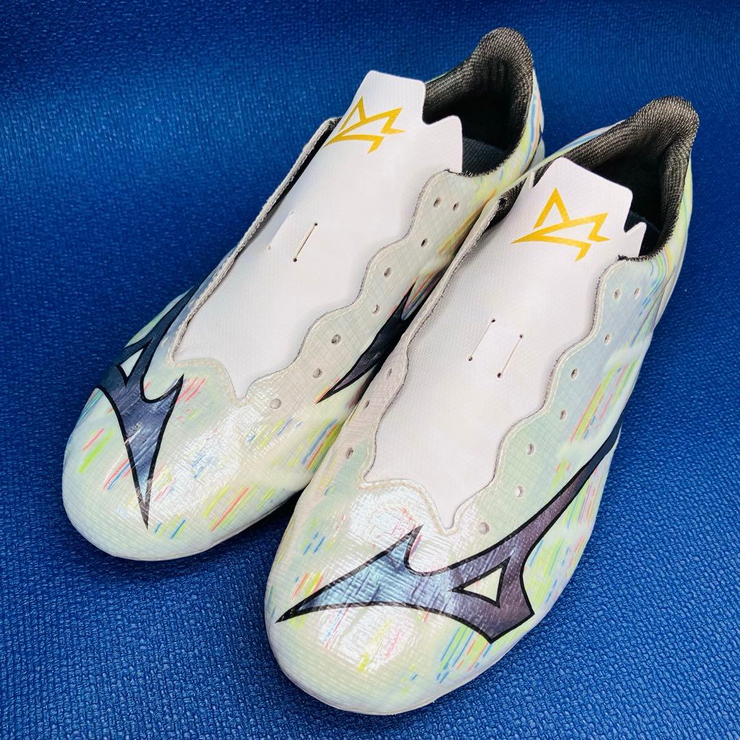 【美品】 ミズノ 24cm アルファ2 プロ サッカー スパイク オーロラ