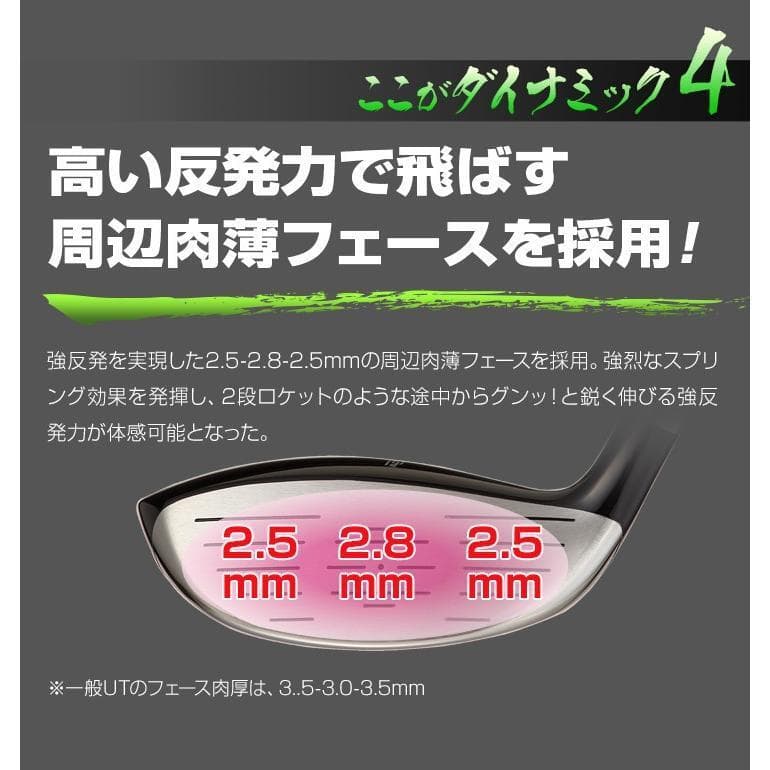 ダイナミクス UT ７番 28度 三菱ケミカル製 超軽量 プラチナ 飛匠仕様