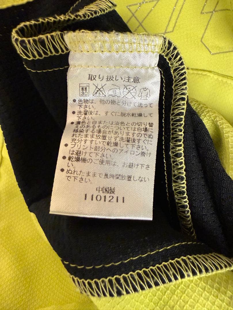 アシックス ランニングジャージ上下セット イエロー/ブラック　Oサイズ