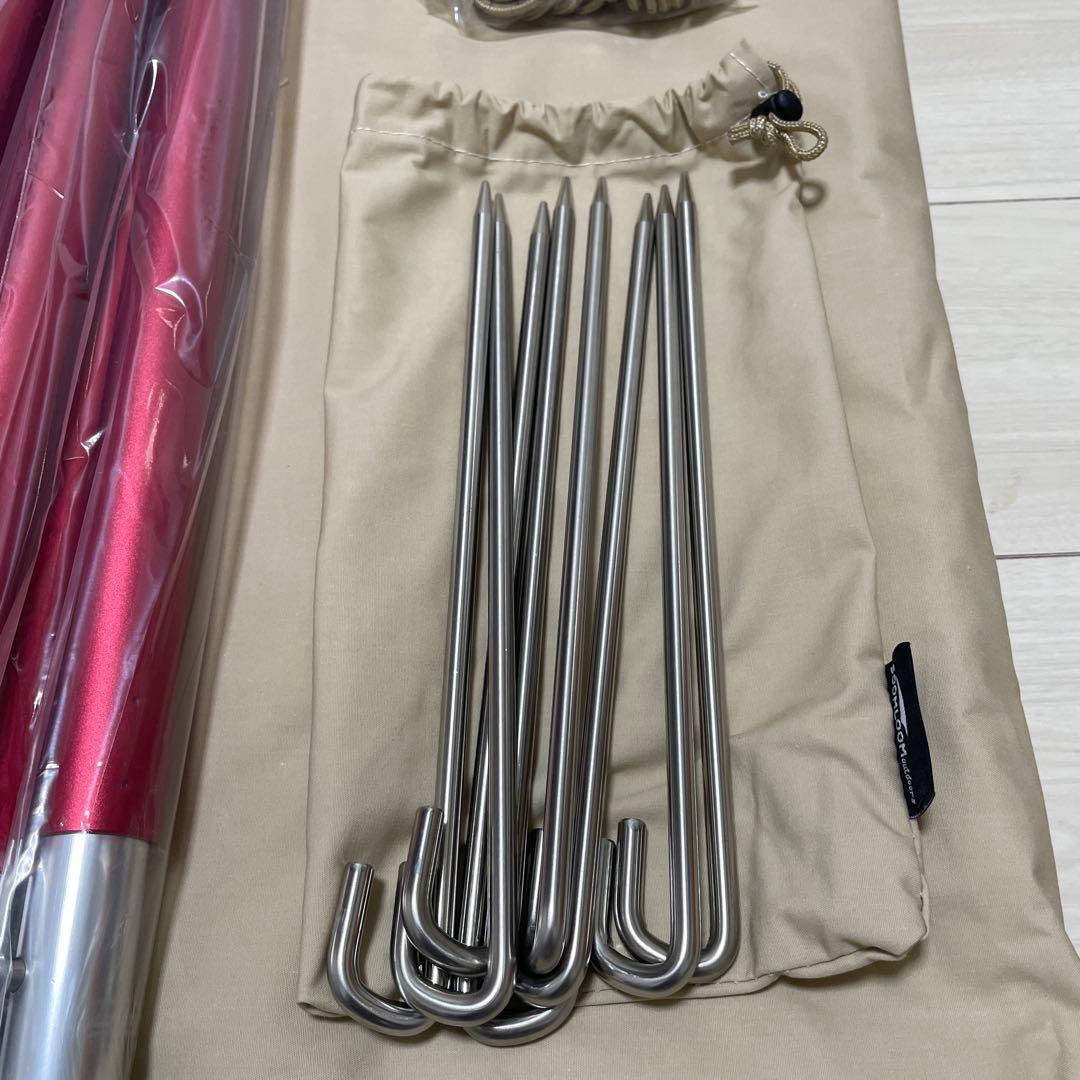 新品Soomloom タープ ヘキサタープ ポール付TC素材 4.2ｍ×4.1ｍ