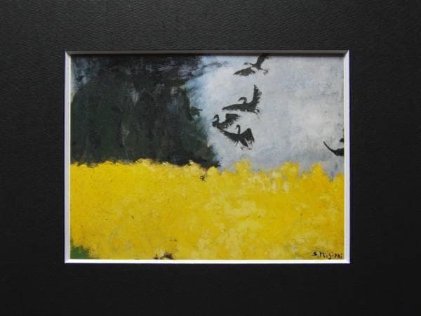 三岸節子、【ブルゴーニュにて】、希少な大判額装用画集より、美品、新品額装付