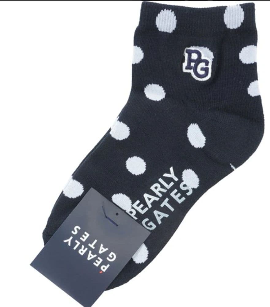 【新品未使用】ドット柄ソックス×ボールポーチ　PEARLY GATES