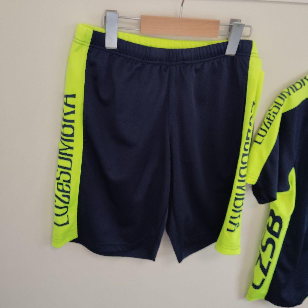 Sサイズ ルースイソンブラ スポーツシャツ ネイビー/蛍光イエロー