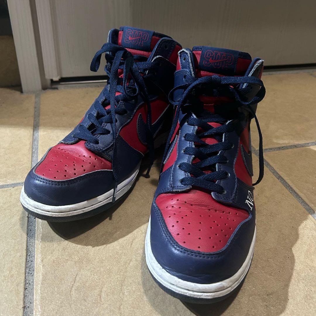 Supreme Nike SB Dunk High QS Red ナイキ ダンク