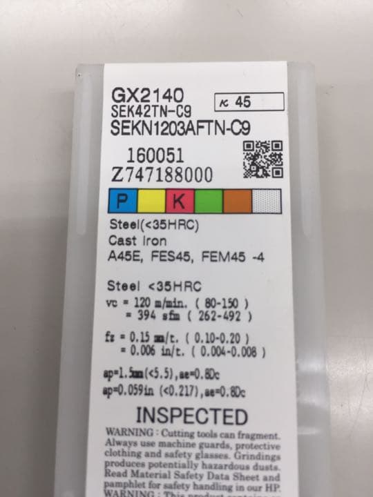 日立 フライス切削用インサートSEK (SEK42TN-C9-GX2140)
