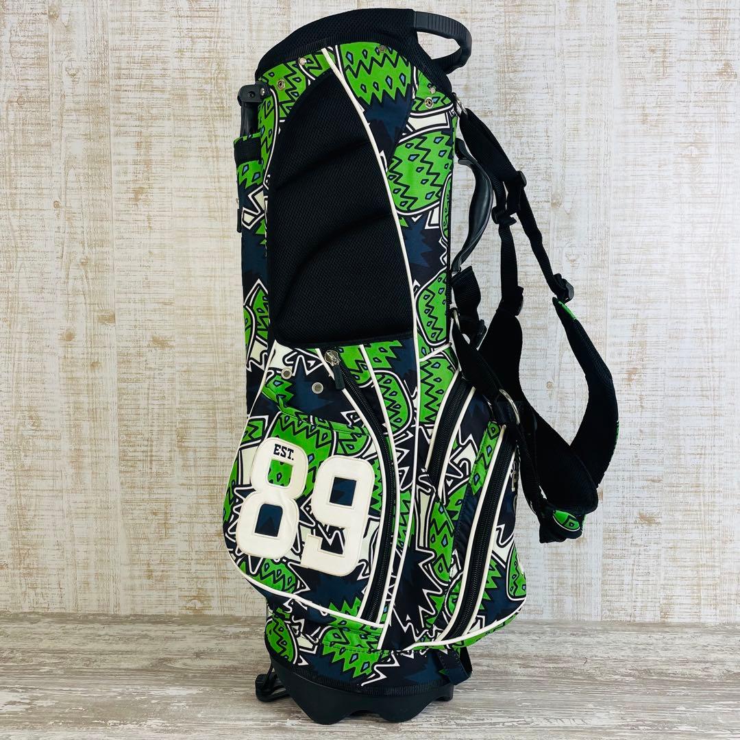 【限定品】パーリーゲイツ パイナップル総柄キャディバッグ【ヘッドカバー多数付属】