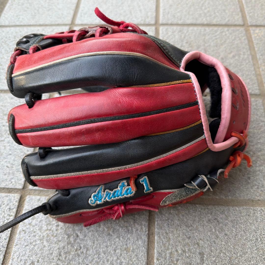 赤黒レザー軟式グローブ オーダーグローブ