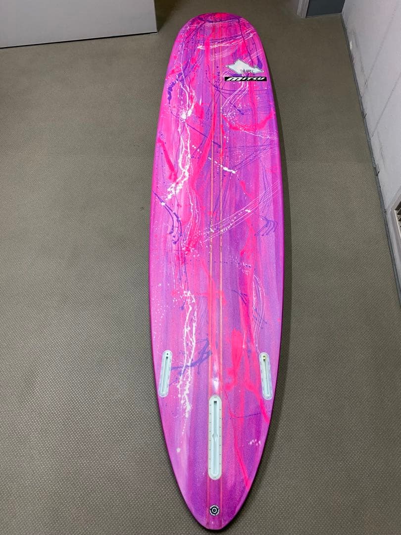 Mitsuサーフボード 8'8\" Nelgenピンク